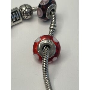 Authentic Pandora Murano Glass Beads – Red & Pink Polka‎ Dot – .925 ALE Sterling